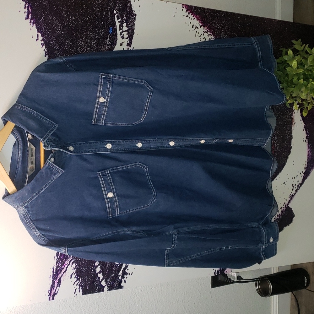 NWT HARLEY DAVIDSON BLUE DENIUM SHIRT